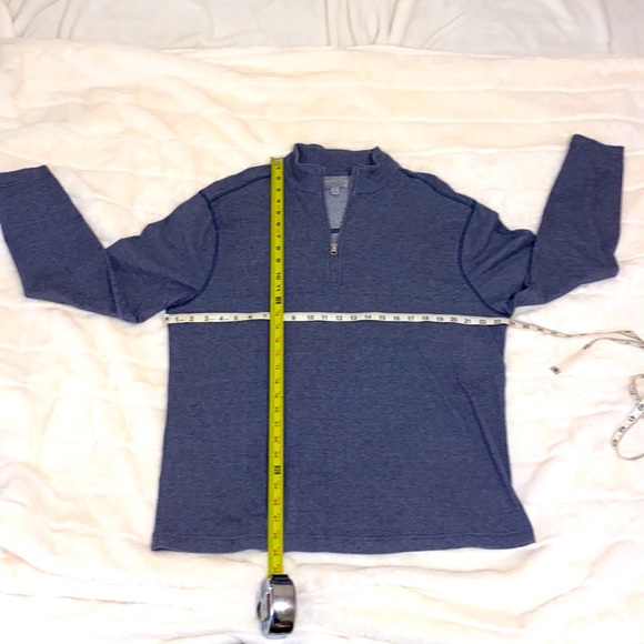 Ocean and Coast XXL Pullover Zippered Neck Blue Distressed Heather - Picture 8 of 15